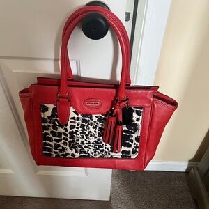 Coach Animal Print/Leather Handbag & Wallet